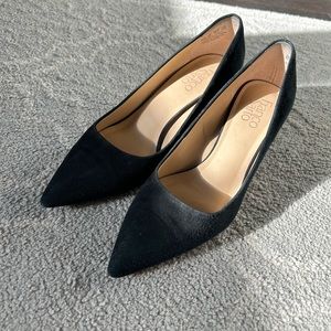 Franco Sarto Black suede pumps size 8.5, great condition